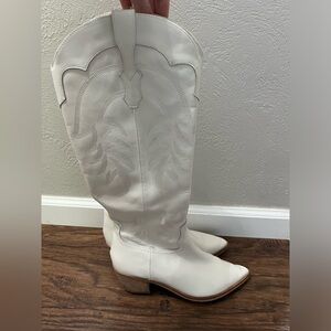 Dolce Vita White Cowboy Boots